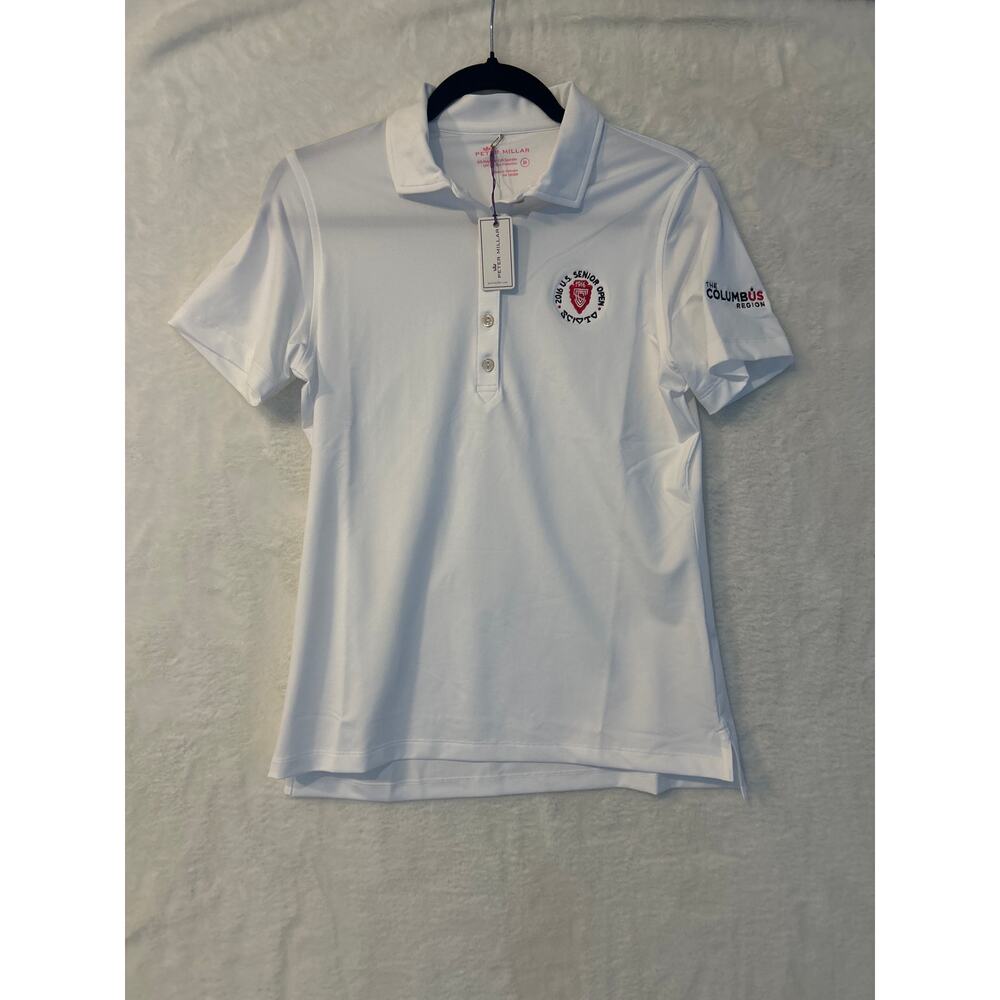 Peter Millar Women's Medium Golf Polo‎ White 2024 Senior